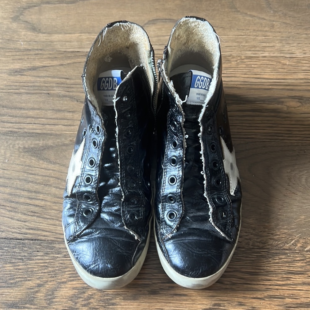 Golden Goose Francy Sneakers - Black & Cream, Size 37